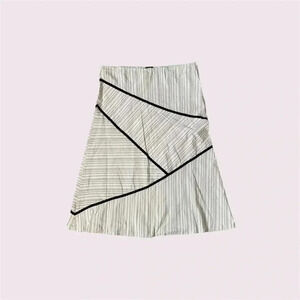 Black and white pinstripe skirt